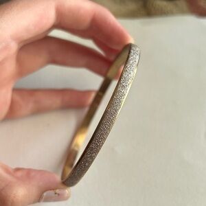 3/$20 Shimmer Crystal Rhinestone Gold Tone Thin Bangle Bracelet